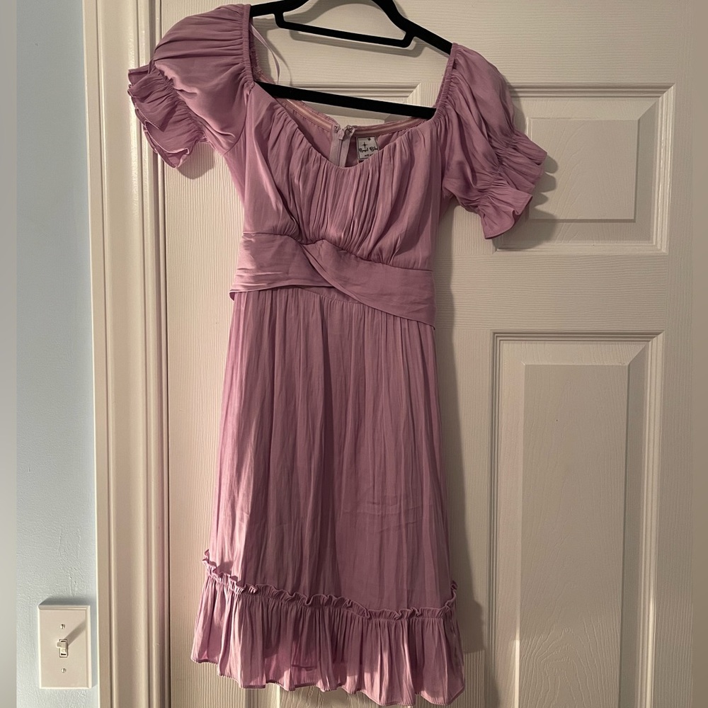 Lilac purple mini dress